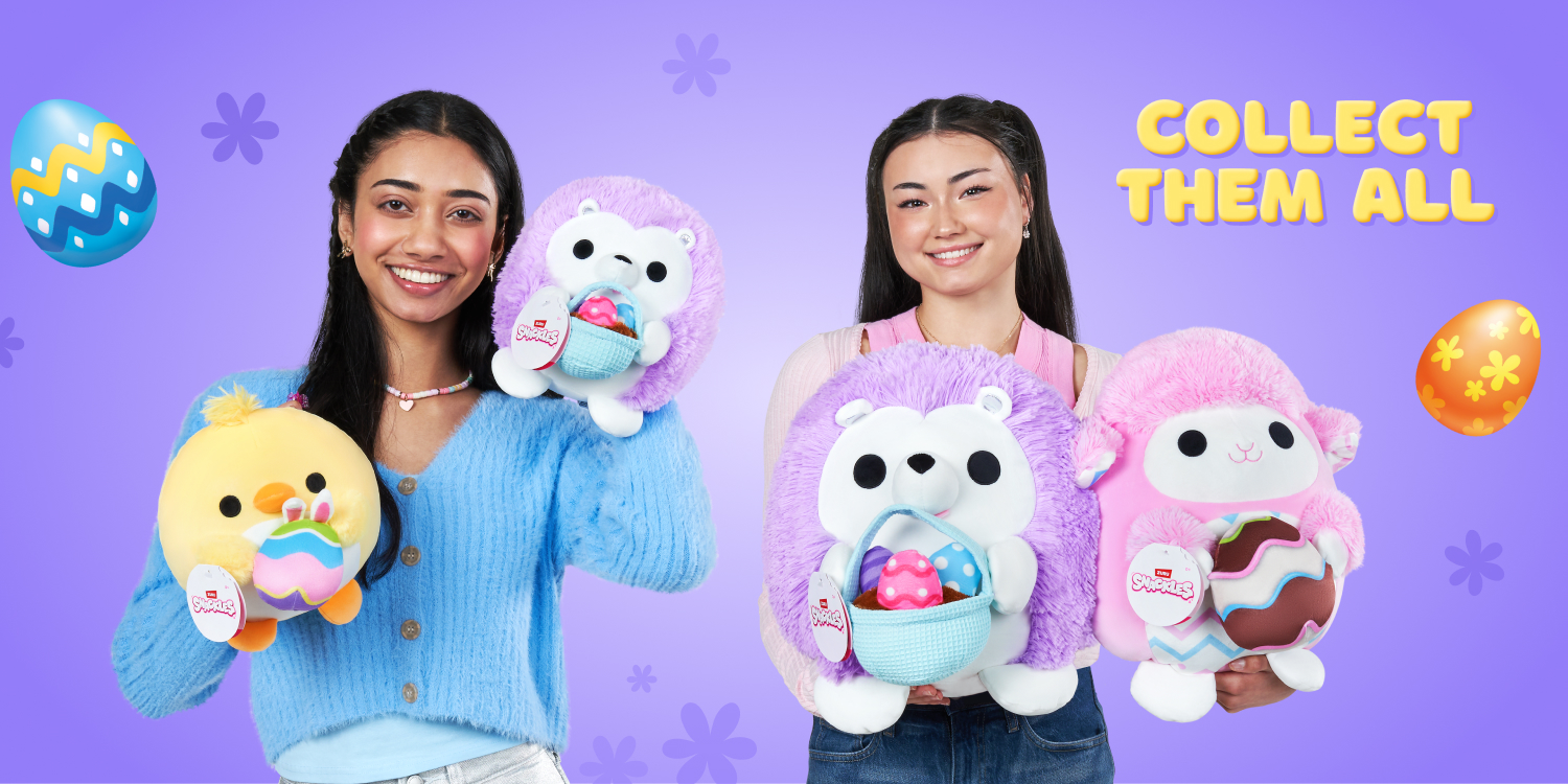 A clip-on ZURU Snackles keychain plush