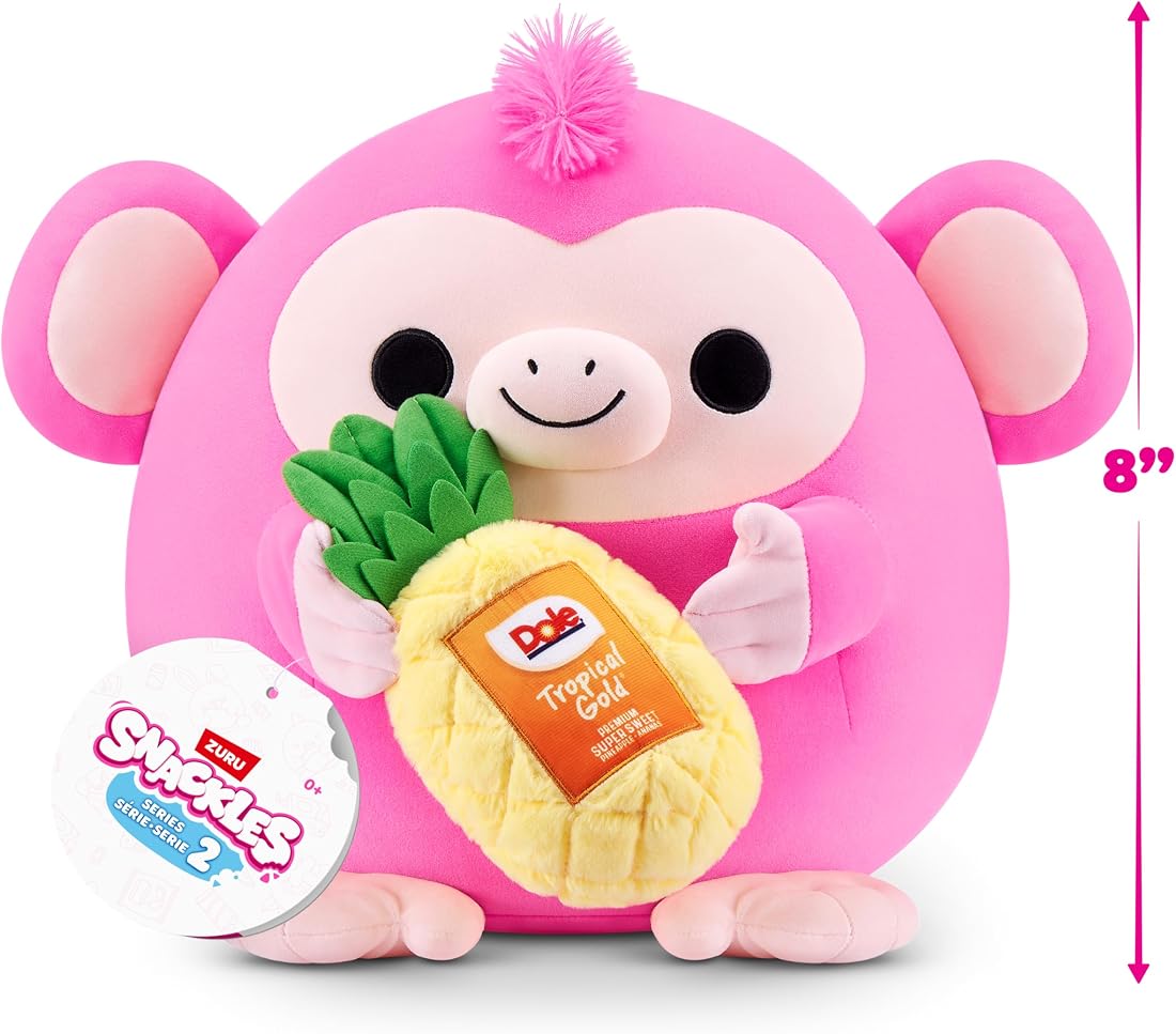 Snackles Monkey and Dole Pineapple 8-Inch Plush — view 3