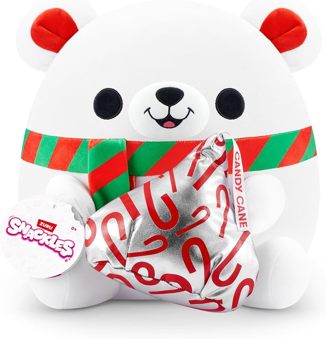 Snackles Polar Bear and Kisses 14-Inch Plush