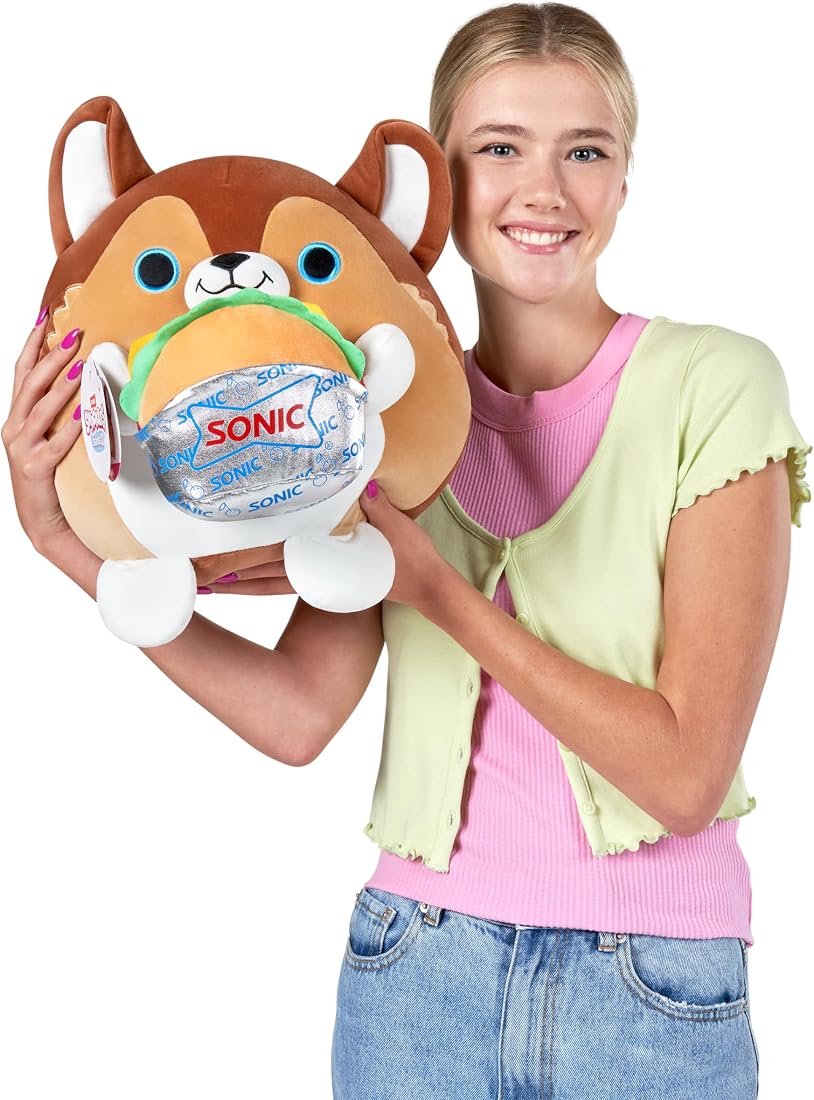 Snackles Puppy and Sonic Burger 14-Inch Plush — view 3