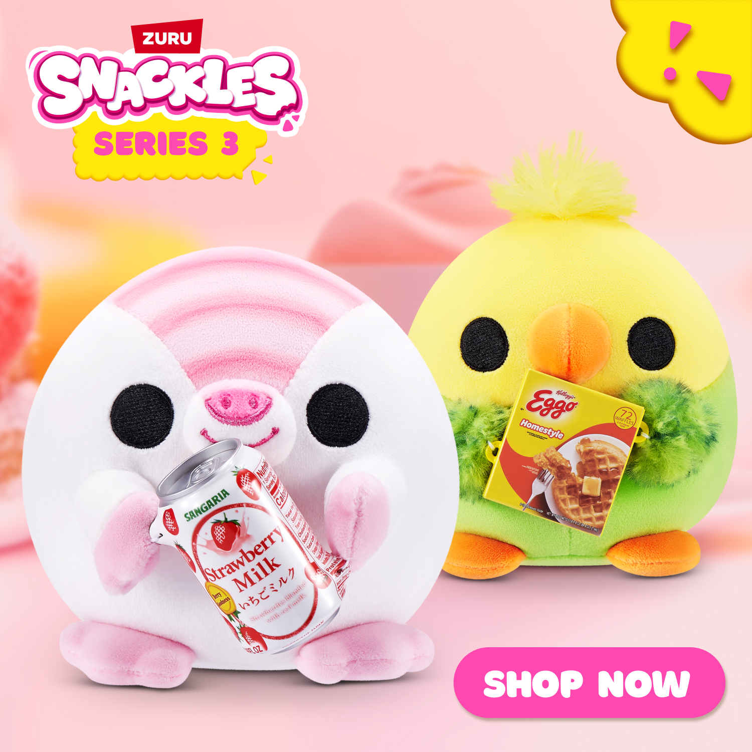Snackles plush toys: sizes explained