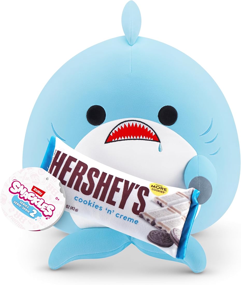 Snackles Shark and Hershey Cookies n Cream 14-Inch Plush
