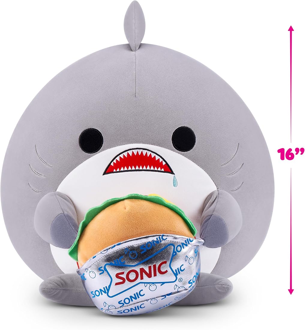 Snackles Shark and Sonic Burger 16-Inch Plush — view 3