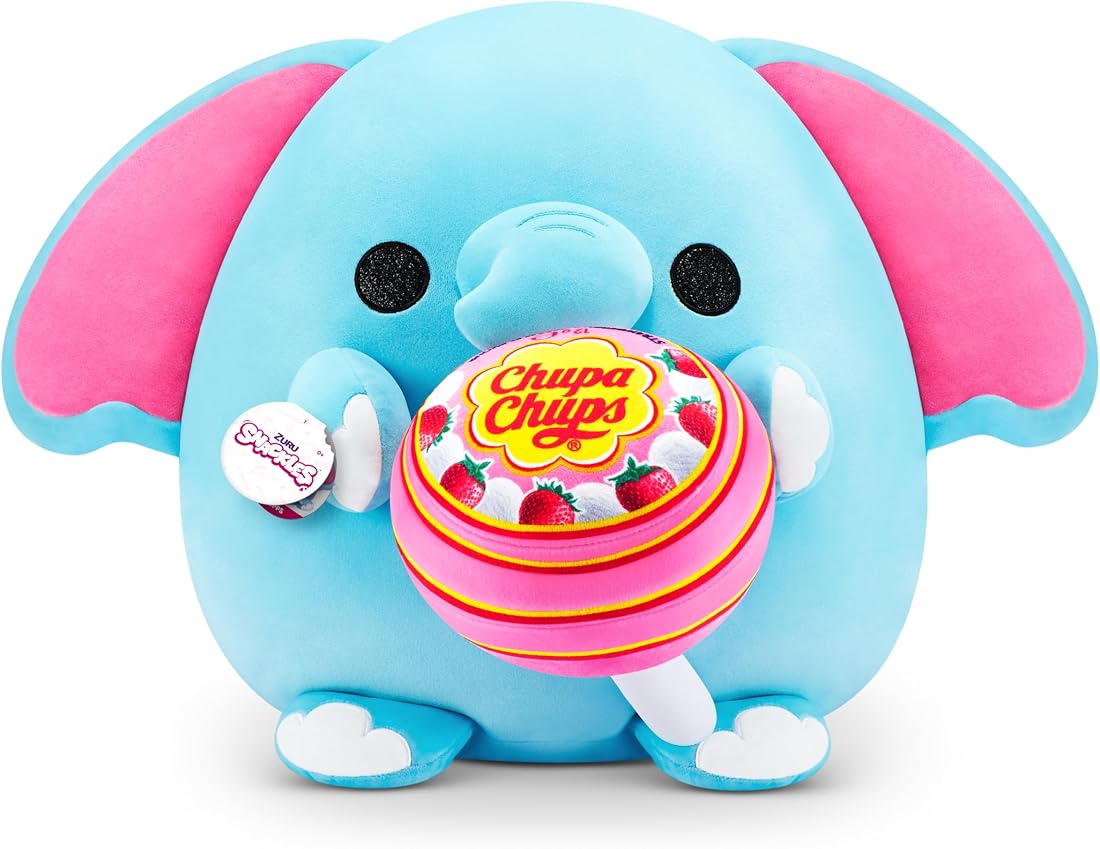 Snackles Super-Sized Elephant and Chupa Chups 14-Inch Plush