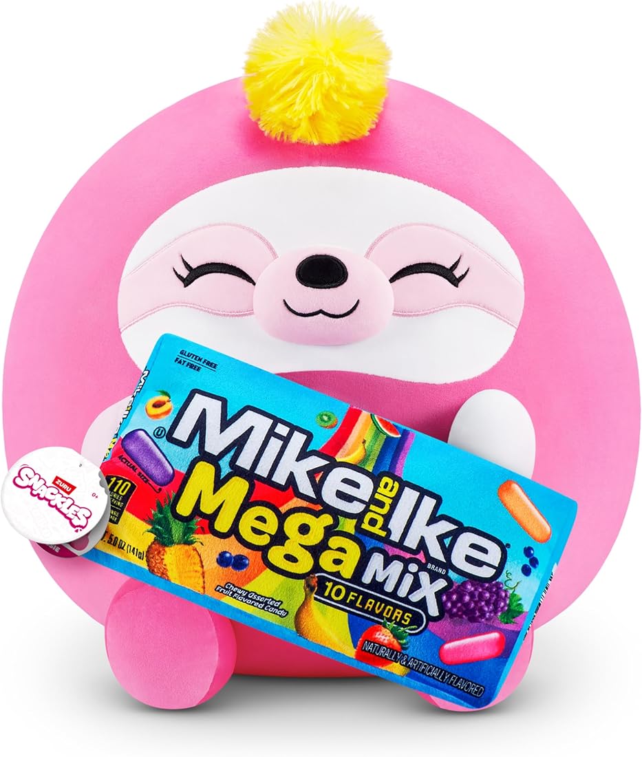 Snackles Super-Sized Sloth and Mike and Ike 14-Inch Plush